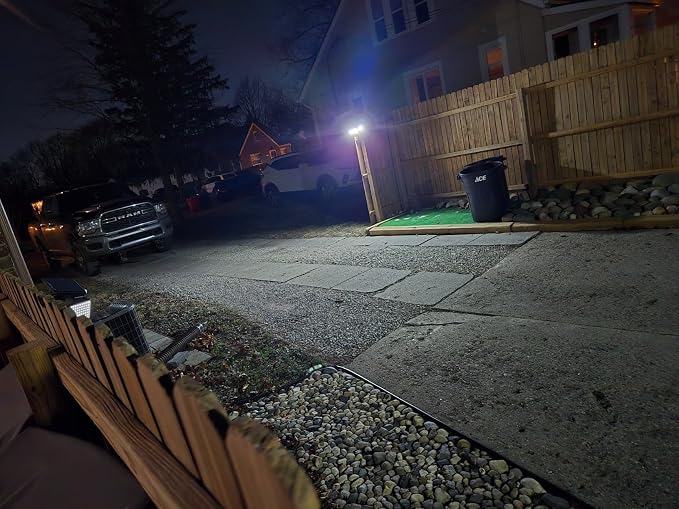 MDCMDCM Solar Motion Sensor Outdoor Lights Waterproof - 3000LM 3 Modes Security Lights Outdoor 270° Illumination IP65 LED Solar Flood Wall Light for Garden Yard Patio Pathway