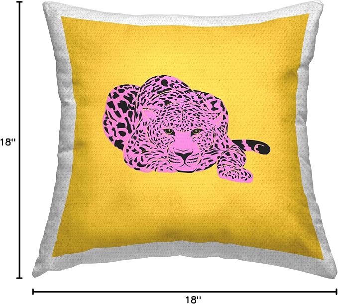 Stupell Industries | Vivid Pop Style Cheetah, 18 x 18 | Outdoor Pillow, Made in USA - By House of Lulu