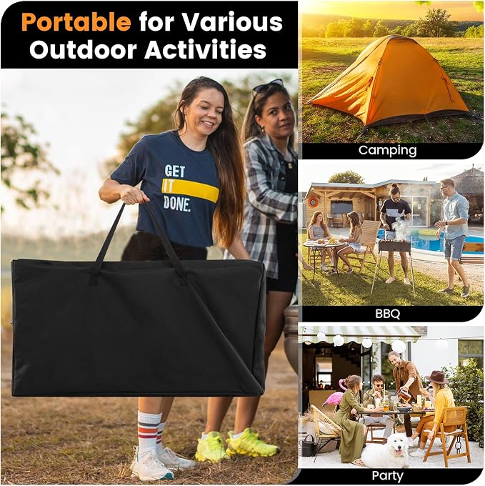 Goplus Camping Kitchen Table Station, Outdoor Portable Grill Table with Aluminum Tabletop, 4 Side Tables, Storage Rack, Folding Cooking Table for Outside Picnic BBQ RV Garden Patio Dining