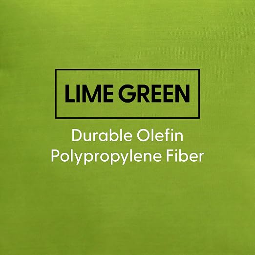 Factory Direct Partners Presidio 15" x 15" Square Decorative Throw Pillow Set with Piping for Indoor/Outdoor Furniture UV, Fade, Weather-Resistant Olefin Fabric (2-Pack) - Lime Green, 13809-LM