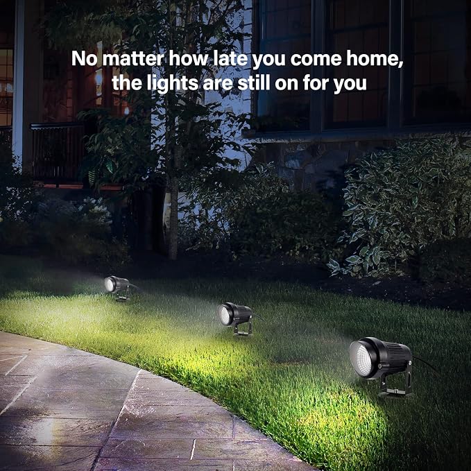 Landscape Lights - 5W 110V Outdoor Spotlight - Waterproof IP65-3000K Cool White LED Landscape Lights - 5ft Cable for Yard Garden Patio Driveway House (Include Spike) (2 Pack)
