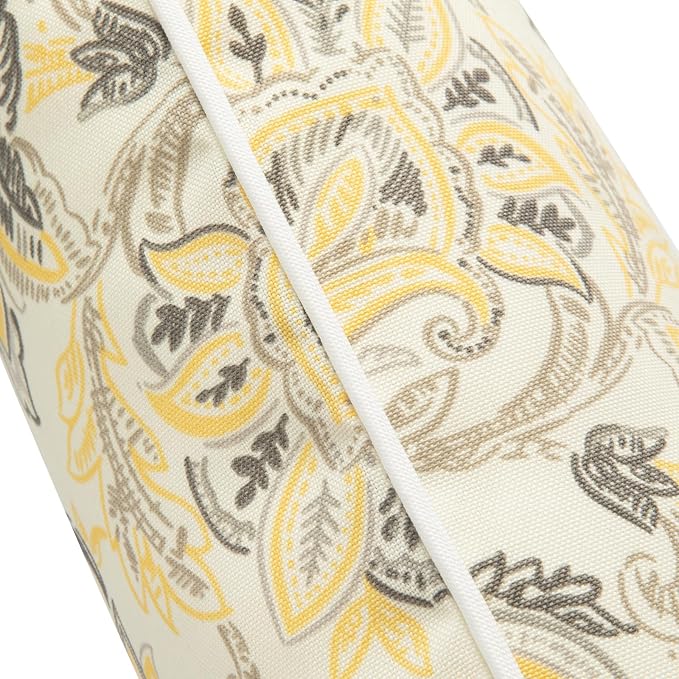 FUNHOME Waterproof Outdoor Lumbar Pillow Covers Set of 2,Home Decor for Garden Patio Furniture,Couch,Sofa 12"x20" Inch Decorative Pillows Cover Only,NO Insert(Yellow Flower)