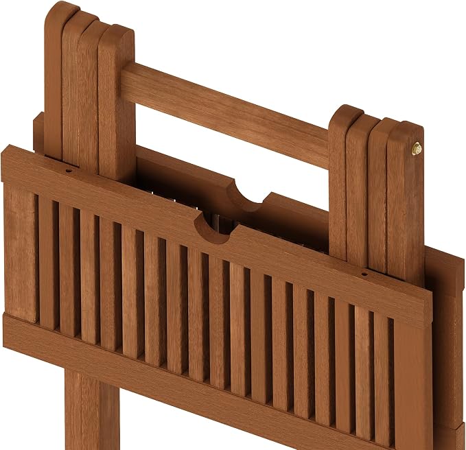 Furinno FG18065 Tioman Hardwood Patio Furniture Folding Table in Teak Oil, Large, Natural