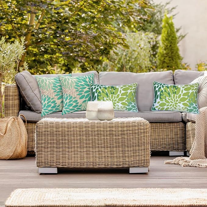 JMGBird 18x18 Throw Pillow Waterproof Outdoor Pillows with Inserts Included | Pack of 2 Waterproof Throw Pillows with Insert 18×18 Inch Weather-Resistant Decorative Cushions for Patio Furniture