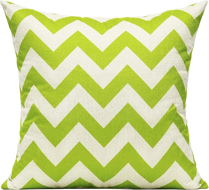 All Smiles Outdoor Waterproof Throw Pillow Covers 18X18 Set of 4,PeakGreen Decorative Cushion Covers Boho Decorations Outside for Patio Furniture Porch Seat Chair Couch Sofa Living Room Geometric