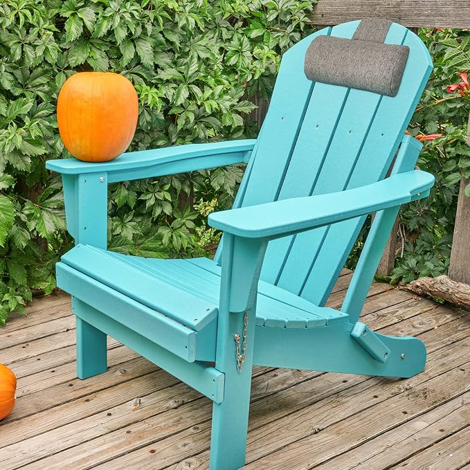 Marsui 2 Pcs Chaise Lounge Headrest Pillow Beach Chair Pillow for Adult Outdoor All Weather Patio Swim Pool Sunbathing Recliner Neck Rest Cushion Supplies with Non Slip Weighted Tail(Dark Grey)