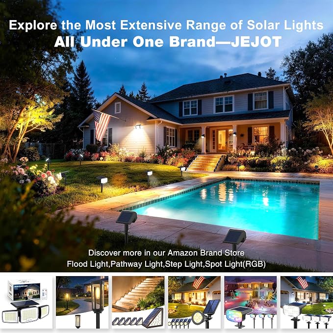 JEJOT Solar Pathway Lights Outdoor Waterproof, 8 Pack Solar Walkway Lights | Solar Light outdoor for Lawn Yard Garden Patio Driveway Decor Landscape, Cool White