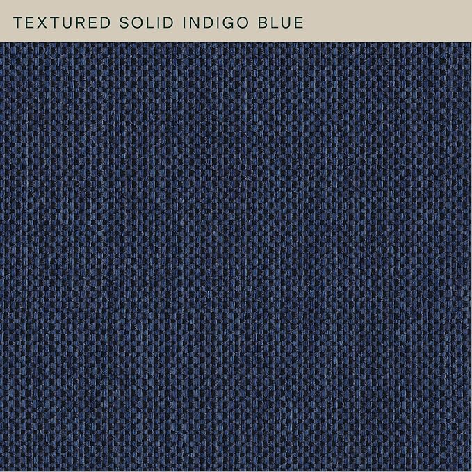 Honeycomb Outdoor Square Toss Pillow Covers, 18 x 18, 2-Pack | Textured Solid Indigo Blue Slipcovers, Water & Fade Resistant for Patio Furniture Set, Cover Only, No Insert