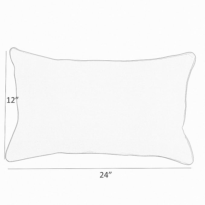 Sorra Home Gardenia Seaglass Outdoor/Indoor Corded Pillow Set of Two 24in x 12in x 6in
