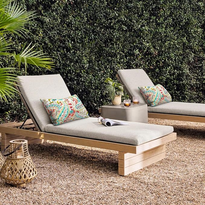 DYTXIII Pack of 2 Outdoor Waterproof Lumbar Pillow Covers ONLY, 12x20 Rectangle Decorative Double Printed Pillow Cases for Patio Couch Porch Furniture - Pretty Paisley