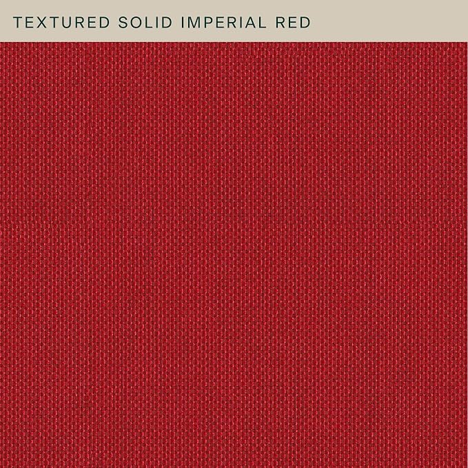 Honeycomb Outdoor Square Toss Pillow Covers, 18 x 18, 2-Pack | Textured Solid Imperial Red Slipcovers, Water & Fade Resistant for Patio Furniture Set, Cover Only, No Insert