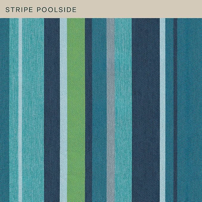 Honeycomb Outdoor Square Toss Pillow Cover Set, 18" W x 18" L, Stripe Poolside Slipcovers