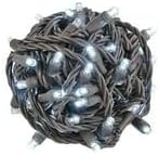 Novelty Lights 34ft 100 LED Pure White Christmas String Lights, Brown Wire