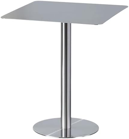 Modern Industrial Small Dining Table, Easy to Clean Bar Table for Outdoor Bistro, Pub, Bubble Tea Shops & Cafes - 50x50x75cm, Perfect for Compact Spaces