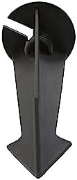 8" Outdoor Light Stake in Black Finish - Support Light Fixture Spikes, Universal Use, Resin Materials, Side Wireway (10 - Large Spike with Brass Wireway)