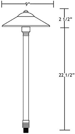 VOLT 15-Pack 12V Brass Max Spread Path Lights (9"" Shade, 25"" Tall), Bronze