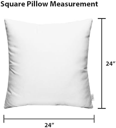 RSH DECOR: Sunbrella Square Throw Pillows Set of 4 | 24" x 24" | Water and Fade-Resistant Performance Fabric | Outdoor Pillow Covers with Down-Alternative Inserts | Made in USA (Cast Ivy Green)