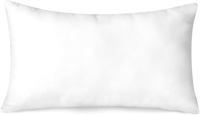 OTOSTAR Outdoor Throw Pillow Inserts - Pack of 1 Water Resistant Cushion Inner Pads for Patio Garden Coffee House Decorative Waterproof Pillow Inserts 16x24 Inch -White