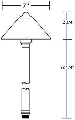 VOLT 15-Pack 12V Conehead Brass Path Lights (Bronze) & 3W 2700K LED Bulbs | 300 Lumens of Warm White Light, Low Voltage, Ideal for Pathway Walkway Garden Driveway or Patio