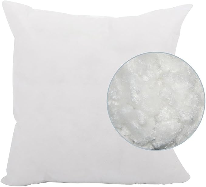 Howard Elliott Collection Fluffy Square Throw Pillow, Premium Stuffer Decorative Comfortable Sleeper Cushion, Soft Square Pillow Insert for Bedroom, Couch & Sofa, 20 x 20 Inch, Sterling Breeze