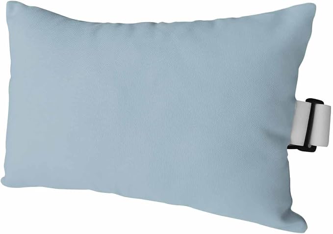 DecorLovee Sky Blue Outdoor Recliner Pillows for Head, Modern Pure Blue Waterproof Chair Pillow with Elastic Stripe, Farmhouse Chaise Lounge Headrest Pillow for Patio/Beach/Pool 1Pack, 11"x16"