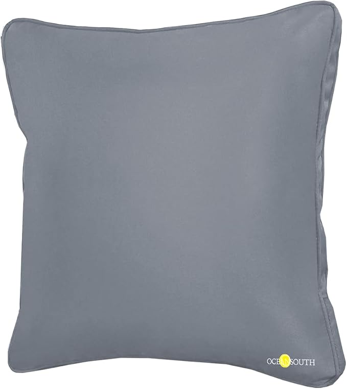 Oceansouth Boat Deck Pillow/Outdoor Waterproof Throw Pillow (Gray, 16" x 16") Cushion Outdoor Furniture Lumbar Back for Chair Patio seat Cover Chairs Home Decor Pillows Waterproof Bed Cases Garden
