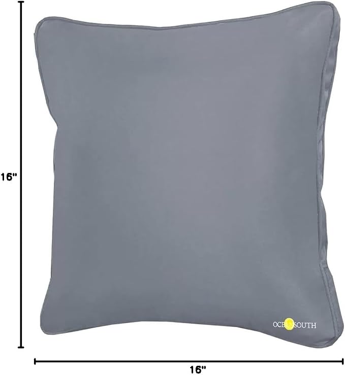 Oceansouth Boat Deck Pillow/Outdoor Waterproof Throw Pillow (White, 20 x 20) Cushion Outdoor Furniture Lumbar Back for Chair Patio seat Cover Chairs Home Decor Pillows Waterproof Bed Cases Garden