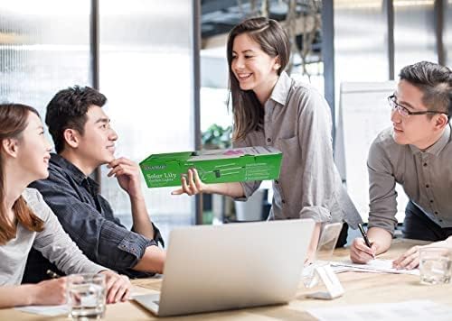 SOLARBABY Solar Lights Outdoor - Lily Flower Solar Garden Lights, 4 Pack Lights Outdoor Waterproof Multicolor Changing LED Flower with Bigger Lily for Patio Yard Pathway Balcony Outdoor Décor