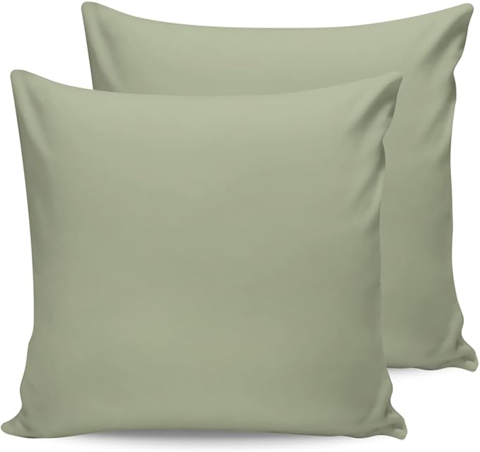 Outdoor Waterproof Pillow Covers for Patio Furniture Sage Green Decorative Throw Pillow Cover Spring Green Solid Color Pillowcases Set of 2 Cushion Case for Sofa Couch Chair Home Decor 20x20 inch