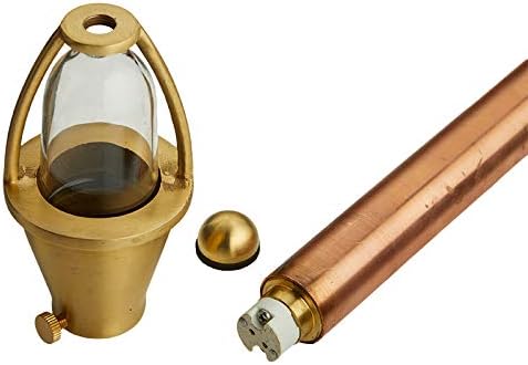 VOLT Max Spread 12V Solid Copper Mini Path Light (15"" Tall, 9"" Shade) | 8-Foot Diameter Area of Illumination, Lamp Ready, Low Voltage, Ideal for Outdoor Pathway Walkway Garden Driveway or Patio