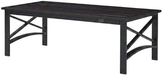 Outdoor Coffee Table Brown with Oil Rubbed Bronze Finish, Modern Design, Sturdy Metal Frame, Suitable for Various Weather Conditions, Ideal for Patio and Garden Spaces