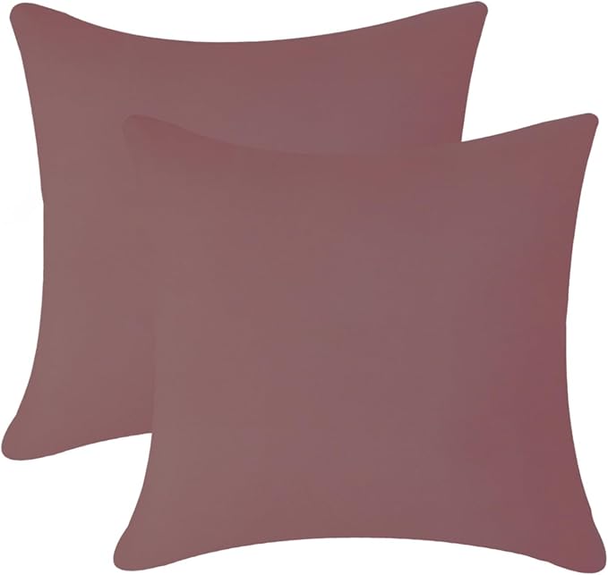 Pack of 2 Outdoor Waterproof Pillow Covers Decorative Throw Pillow Covers Furniture Cushion Cases Spring for Chair Patio Garden Couch Tent Balcony Sofa, Purple, 26"x26"
