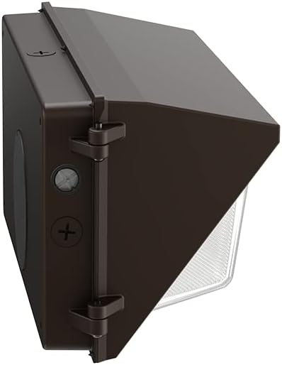 Lithonia Lighting 17" LED Wall Pack Outdoor Light, Dusk to Dawn Photocell | Bronze Outdoor Light Fixture, 3000K/4000K/5000K CCT, Adjustable Lumens, UVOLT (TWR2 LED ALO SWW2 UVOLT PE DDBTXD)