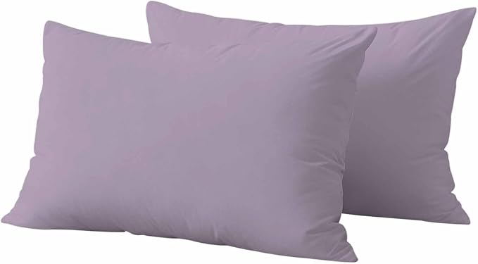Lumbar Pillow Covers 12 x 20 Inches, Purple Solid Color Waterproof Throw Pillow Cover Set of 2, Aesthetics Contemporary Luxury Decorative Rectangle Cushion Covers for Patio/Couch/Garden