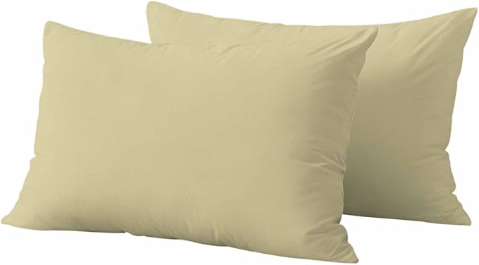 Lumbar Pillow Covers 12 x 20 Inches, Yellow Solid Color Waterproof Throw Pillow Cover Set of 2, Aesthetics Contemporary Luxury Decorative Rectangle Cushion Covers for Patio/Couch/Garden