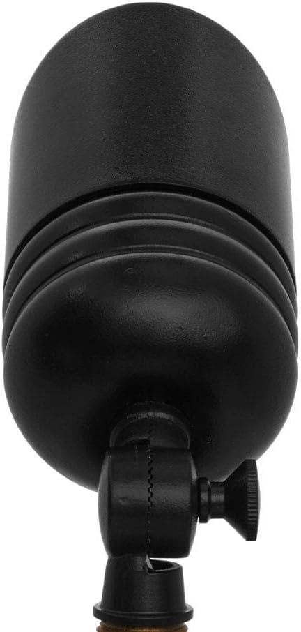 VOLT Fat Boy 12V Brass Outdoor Spotlight (Black) | Lamp Ready, Low Voltage, Ideal for Landscape Lighting of Yard Lawn Garden Patio Trees & House