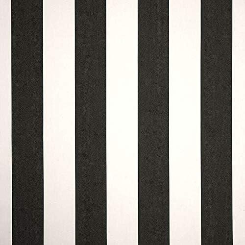 RSH DECOR: Sunbrella Lumbar & Square Pillows Set of 4 20 x12 & 17"x17", Water and Fade-Resistant, Outdoor Throw Pillows for Patio Furniture, Cabana Classic Black Stripe - Made in USA