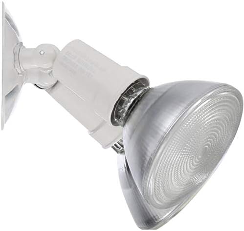 Lithonia Lighting Outdoor Flood Light Fixture,Adjustable Twin Par Flood Light Holder for Safety and Security,120 Volts,Uses 2 Lamps Up to 150W (Not Included), White (OFTH 300PR 120 WH M12),(Pack of 2)