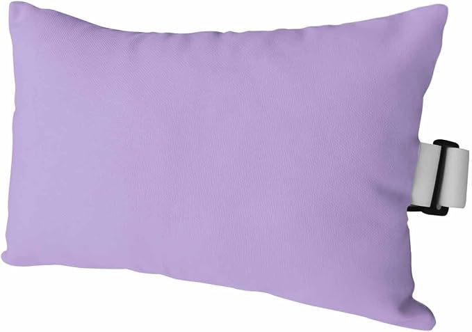 DecorLovee Purple Outdoor Recliner Pillows for Head, Modern Pure Lavender Waterproof Chair Pillow with Elastic Stripe, Farmhouse Chaise Lounge Headrest Pillow for Patio/Beach/Pool 1Pack, 11"x16"