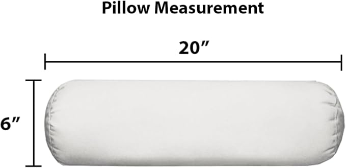 RSH Décor Neck Roll Bolster Pillows – Set of 4 | 20” x 6” | Outdoor Throw Pillows for Patio Furniture, Porch, Deck, or Poolside Chairs | Water & Fade-Resistant | Blue Green & White Stripe