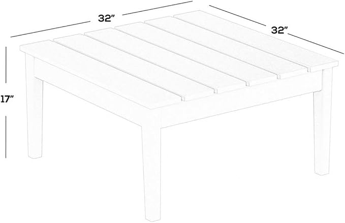 Costaelm Outdoor Side Tables for Patio, Small Patio Conversation Table Weather Resistant Coffee Table, Small Square Table Outdoor End Tables for Porch, Balcony, Poolside, Deck, Pacific Blue
