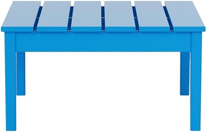 Costaelm Outdoor Side Tables for Patio, Small Patio Conversation Table Weather Resistant Coffee Table, Small Square Table Outdoor End Tables for Porch, Balcony, Poolside, Deck, Pacific Blue