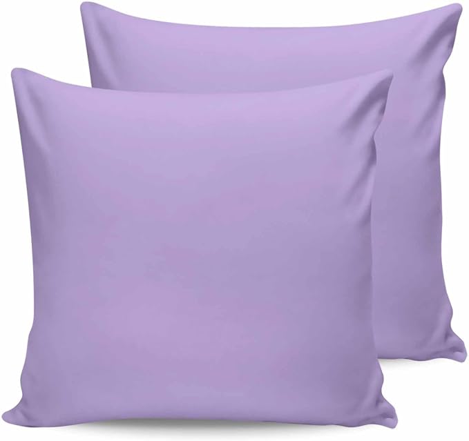 Outdoor Waterproof Throw Pillow Covers Set of 2 Lavender Purple Pillowcases 18x18 Inches Simple Style Patio Decorative Pillows Cushion Case Patio Pillows for Couch Bed Chair Garden