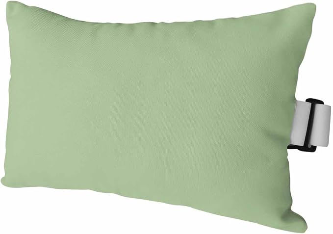 Outdoor Pillow for Lounge Chair with Strap & Insert Sage Green Recliner Head Pillow Solid Green Color Waterproof Headrest Patio Lumbar Pillows for Beach Pool Office Chaise Chair 12x20 Inch