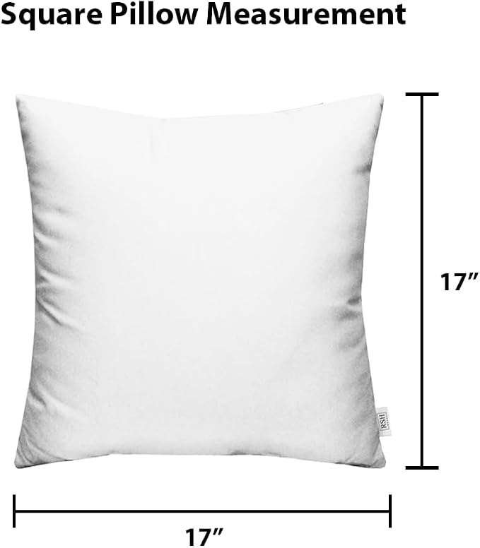 RSH DECOR Square Throw Pillows Set of 2, 17" x 17", Outdoor Pillows Waterproof, Patio Furniture Pillow, Decorative Outdoor Throw Pillow, Spun Polyester, Veranda Blue, Made in USA