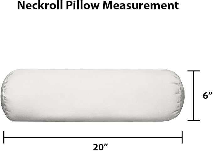 RSH Décor Sunbrella Neck Roll Bolster Pillow – Set of 2 | 20” x 6” | Outdoor Decorative Pillow for Patio, Porch, or Lounge Chairs | Water & Fade-Resistant Fabric | Spectrum Peacock Teal Blue
