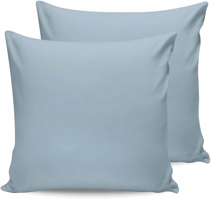 Outdoor Waterproof Throw Pillow Covers Set of 2 Winter Sky Blue Pillowcases 16x16 Inches Solid Color Patio Decorative Pillows Cushion Case Patio Pillows for Couch Bed Chair Garden