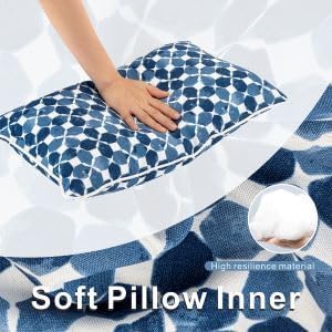 Outdoor Lumbar Pillows - Decorative Pillows with Insert Included Set of 2 Outdoor Pillows for Patio Furniture 12x20 Inch
