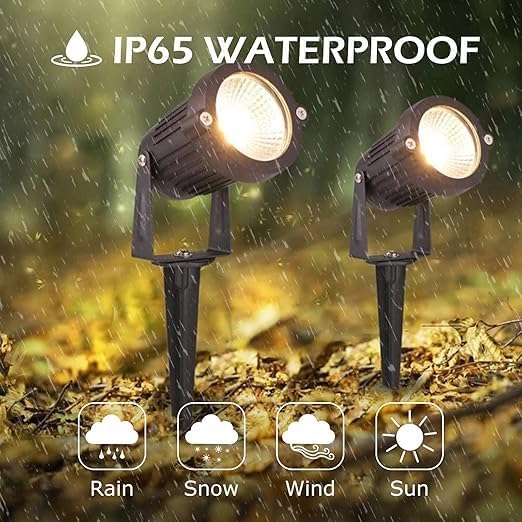 REEGOLD Low Voltage Landscape Lights Outdoor: 7W 700LM LED Landscape Lighting with Connectors for Tree Garden Yard Pathway | 12V 24V Warm White 2700K Spotlights | IP65 Waterproof | 12 Pack