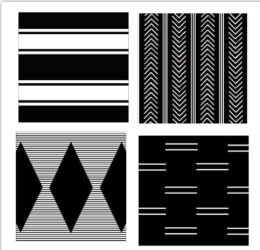 Adabana Set of 4 Outdoor Waterproof Pillow Covers 18x18 Black and White | Modern Geometric Throw Pillows Cover Decorative Boho Pillow Covers for Patio, Garden, Porch
